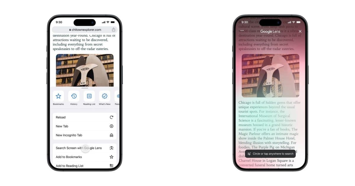 Découvrez la révolution de ‘Screen Search’ dans Chrome iOS grâce à Google Lens : une innovation surprenante !