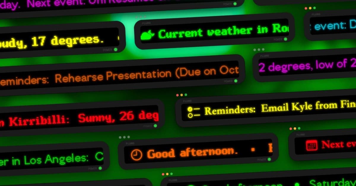 L’application indie ‘Fluro’ : l’outil ultime pour rester informé grâce à son afficheur LED rétro stylé