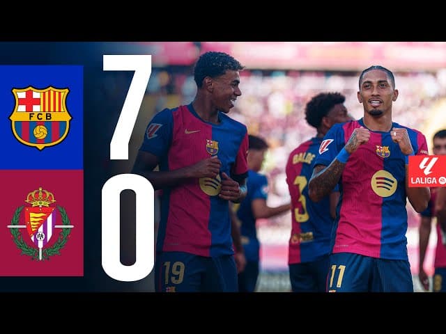 Le Barça inflige une défaite cuisante à Valladolid avec un score de 7-0 et prend une avance considérable en Liga.