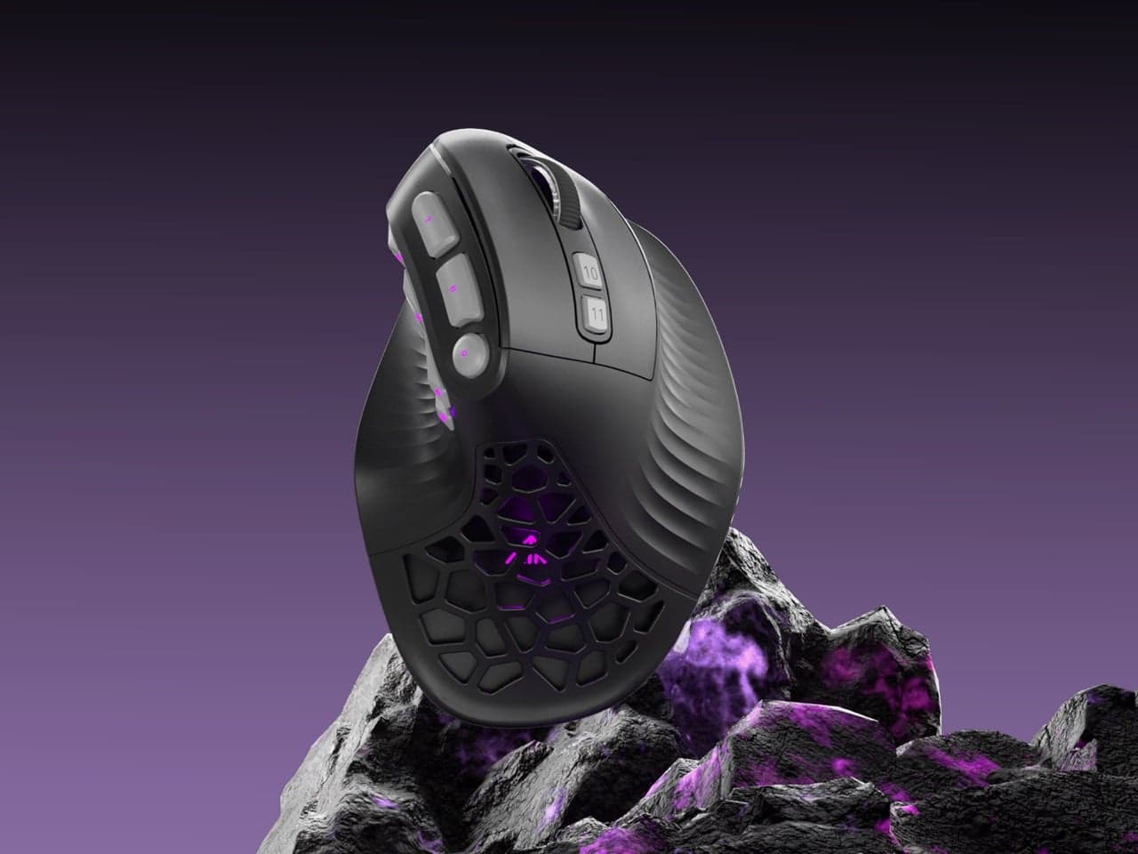 Découvrez la Souris MMO Verticale Étonnante : 10 Boutons Multiples et Une Prise de 45 Degrés Pour Élever Votre Jeu !