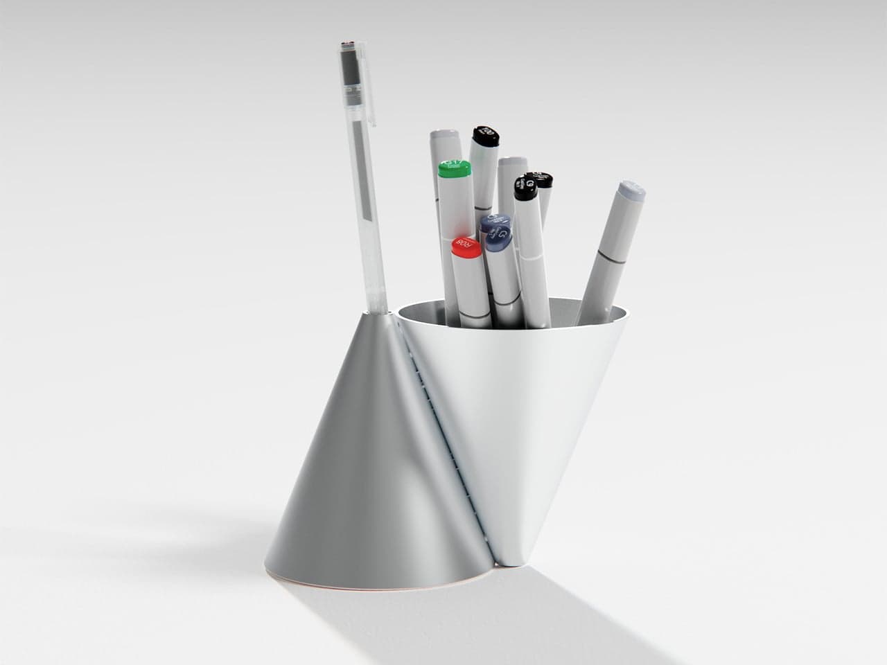 Découvrez le Porte-Stylo Bauhaus : 2 Cones pour Organiser le Chaos et Sublimer Votre Bureau !