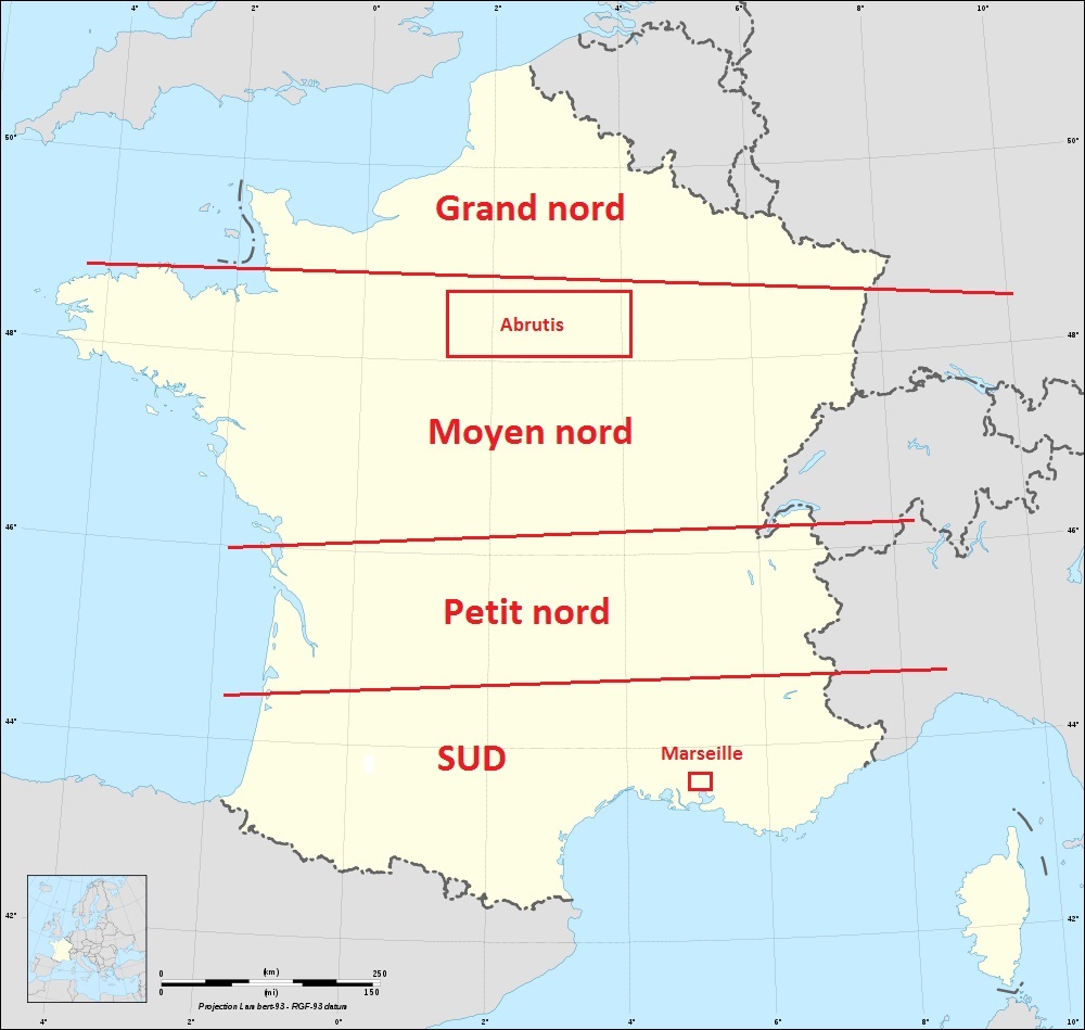 La carte de France vue par les Marseillais