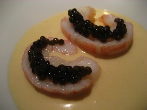 Langoustine and caviar
