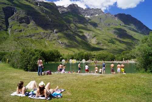 Baignade famille