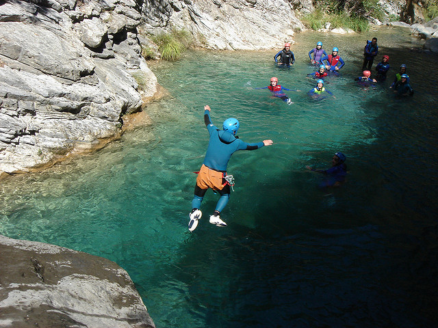 corse en famille canyoning