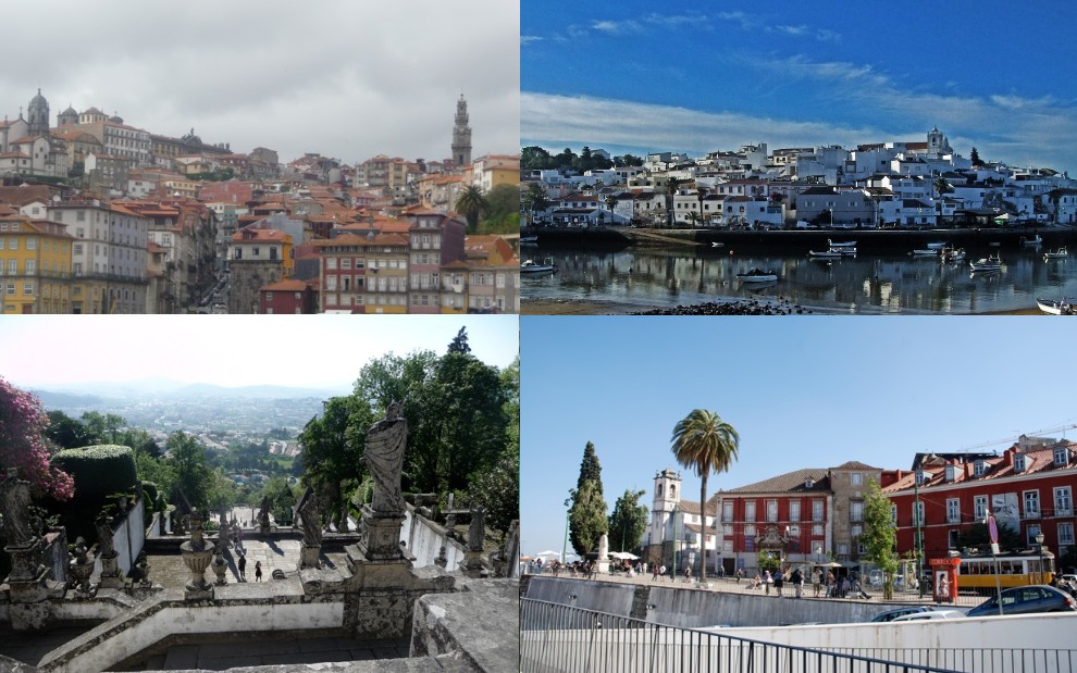 Porto, Ferragudo, Braga et Lisbonne. Crédits photos : Sophie Cau et joelsantinho (pixabay)