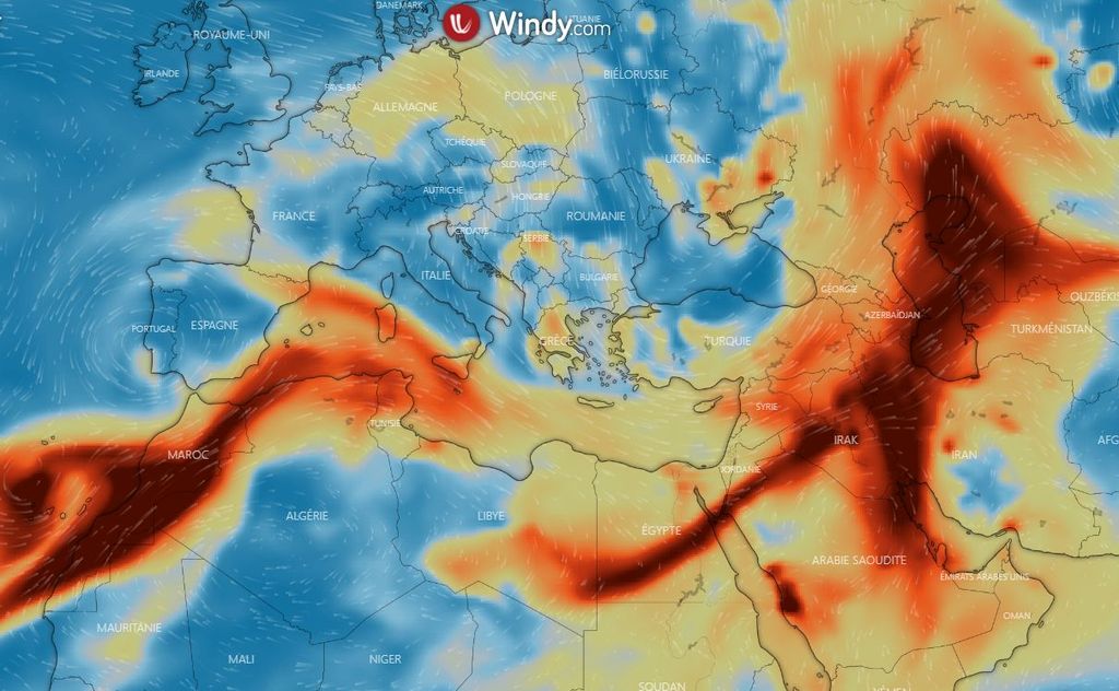 Eruption du Cumbre Vieja aux canaries nuage de dioxyde de soufre windy