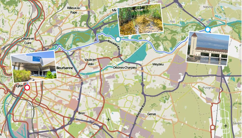 Parcours Itinéraire Balade top à vélo à Lyon - Plare