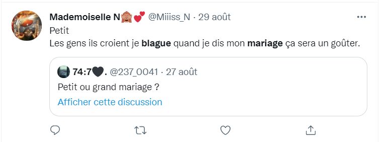 Petit mariage et alors