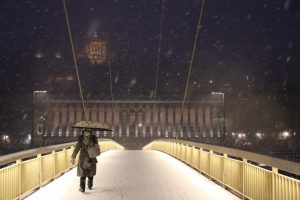 Lyon en hiver de nuit - Plare