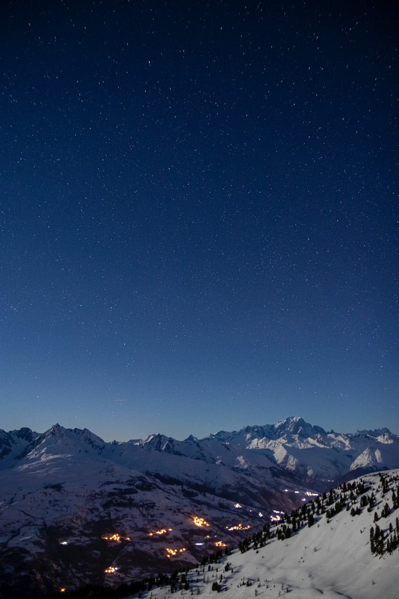 La Plagne montagne nuit Plare