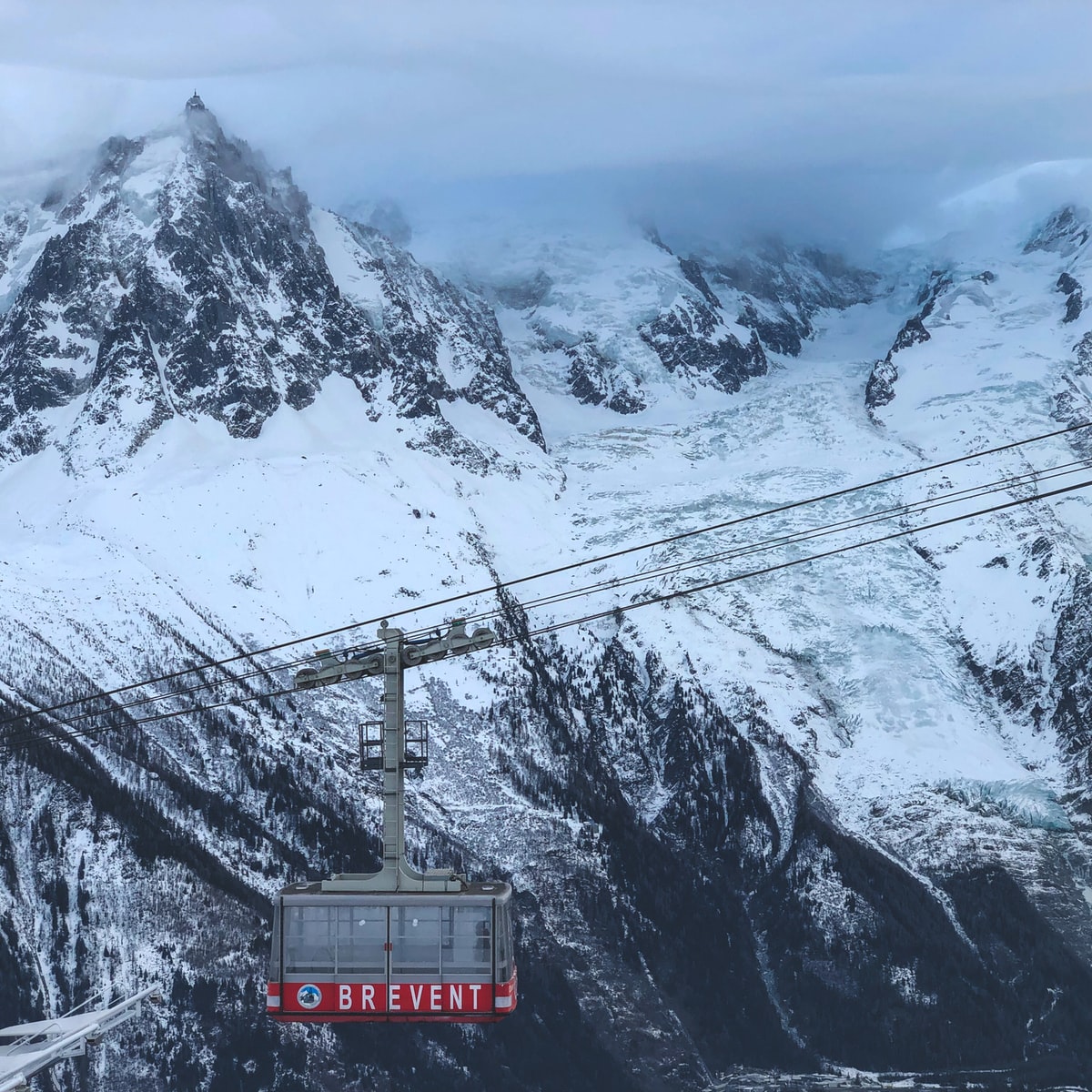 Chamonix brevent col montagne téléphérique Plare