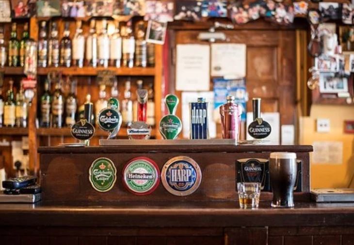 comptoir d'un bar