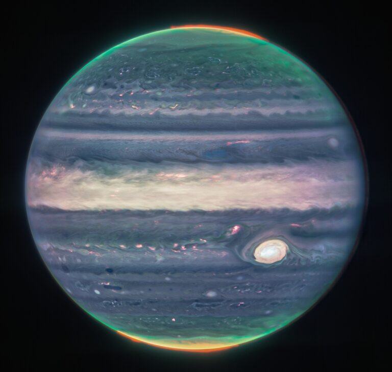 Jupiter image aurore boréale télescope James Webb Plare