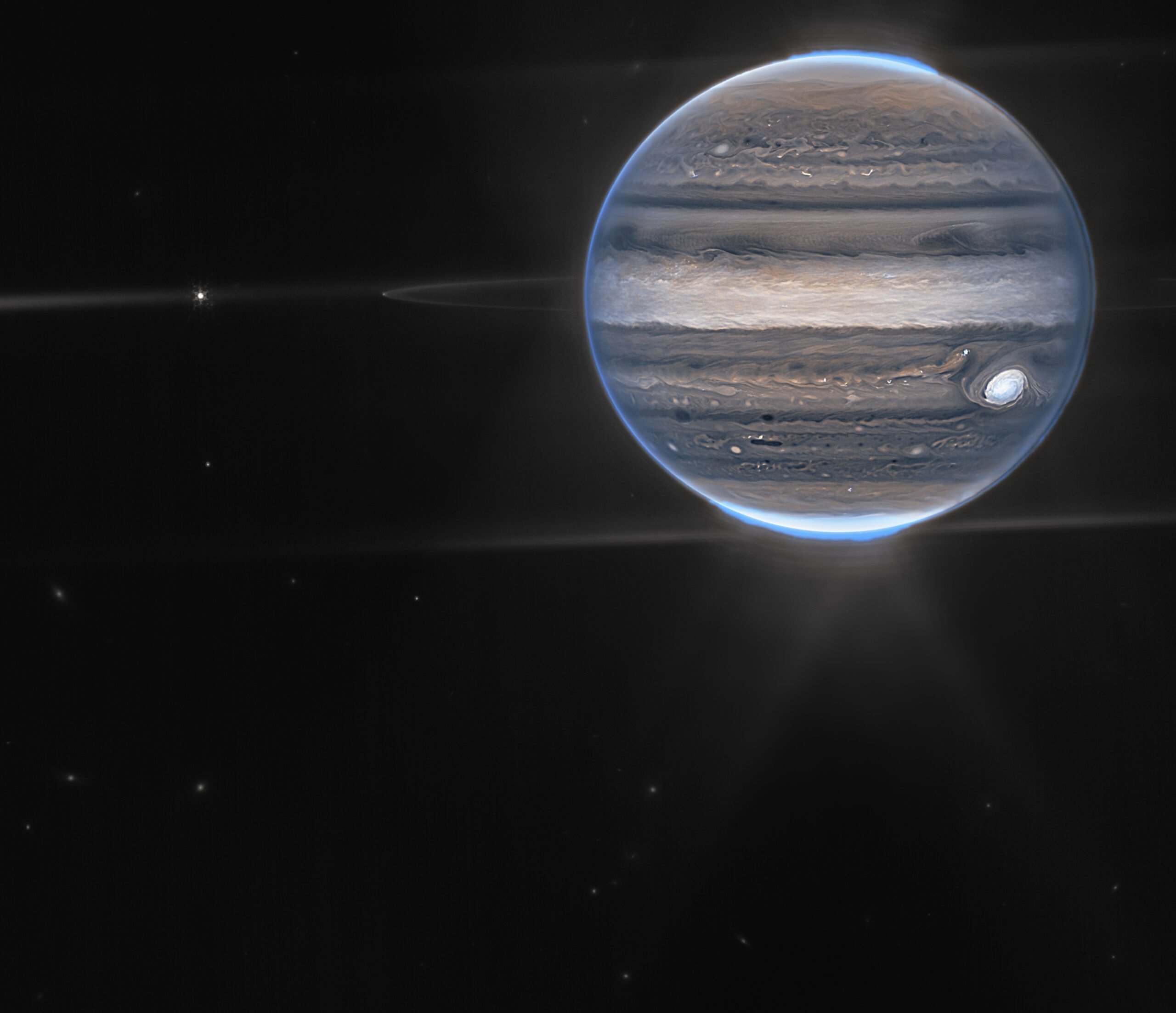 Jupiter image photo planete aurore boréale télescope James Webb Plare