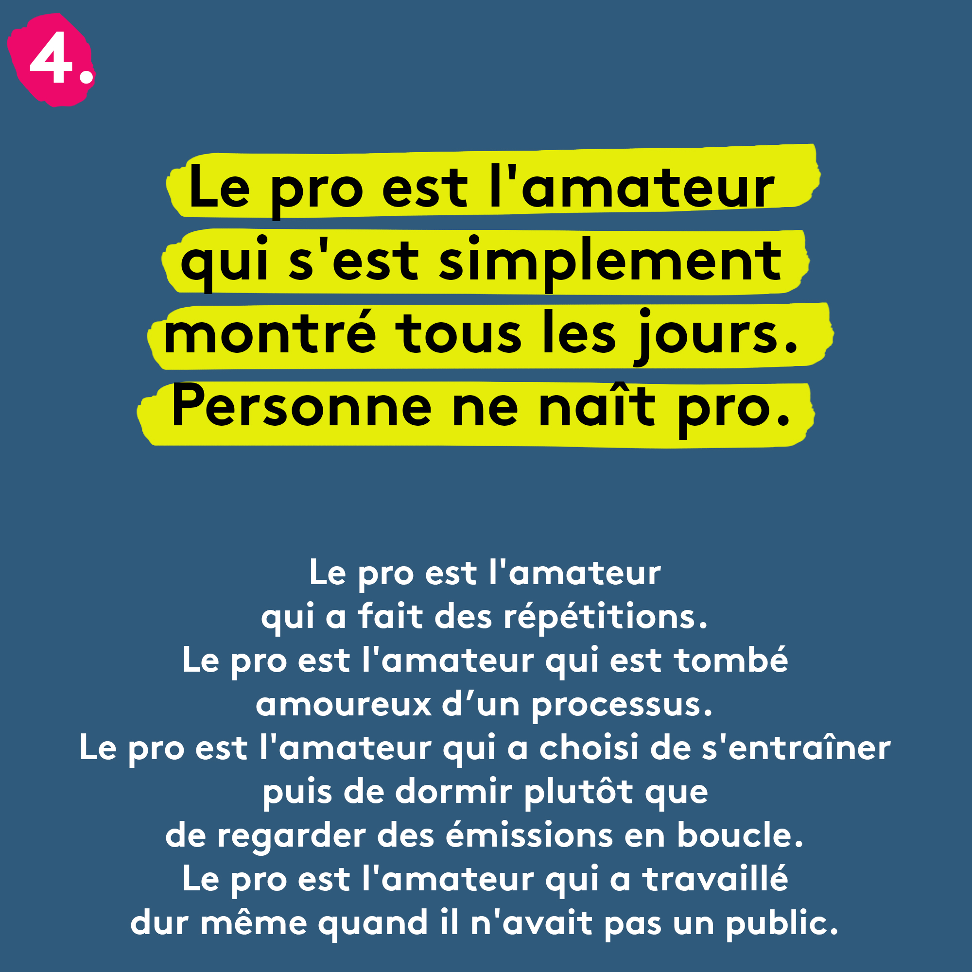 motivation le pro est amateur qui travail dur Plare