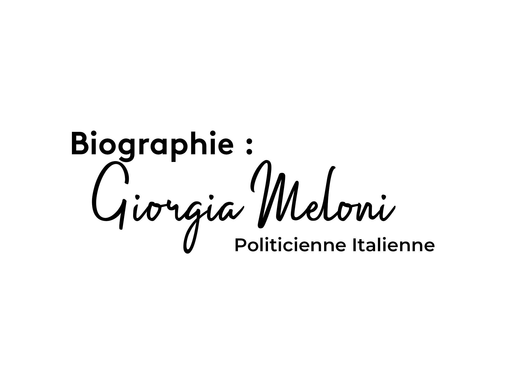 Biographie Giorgia Meloni