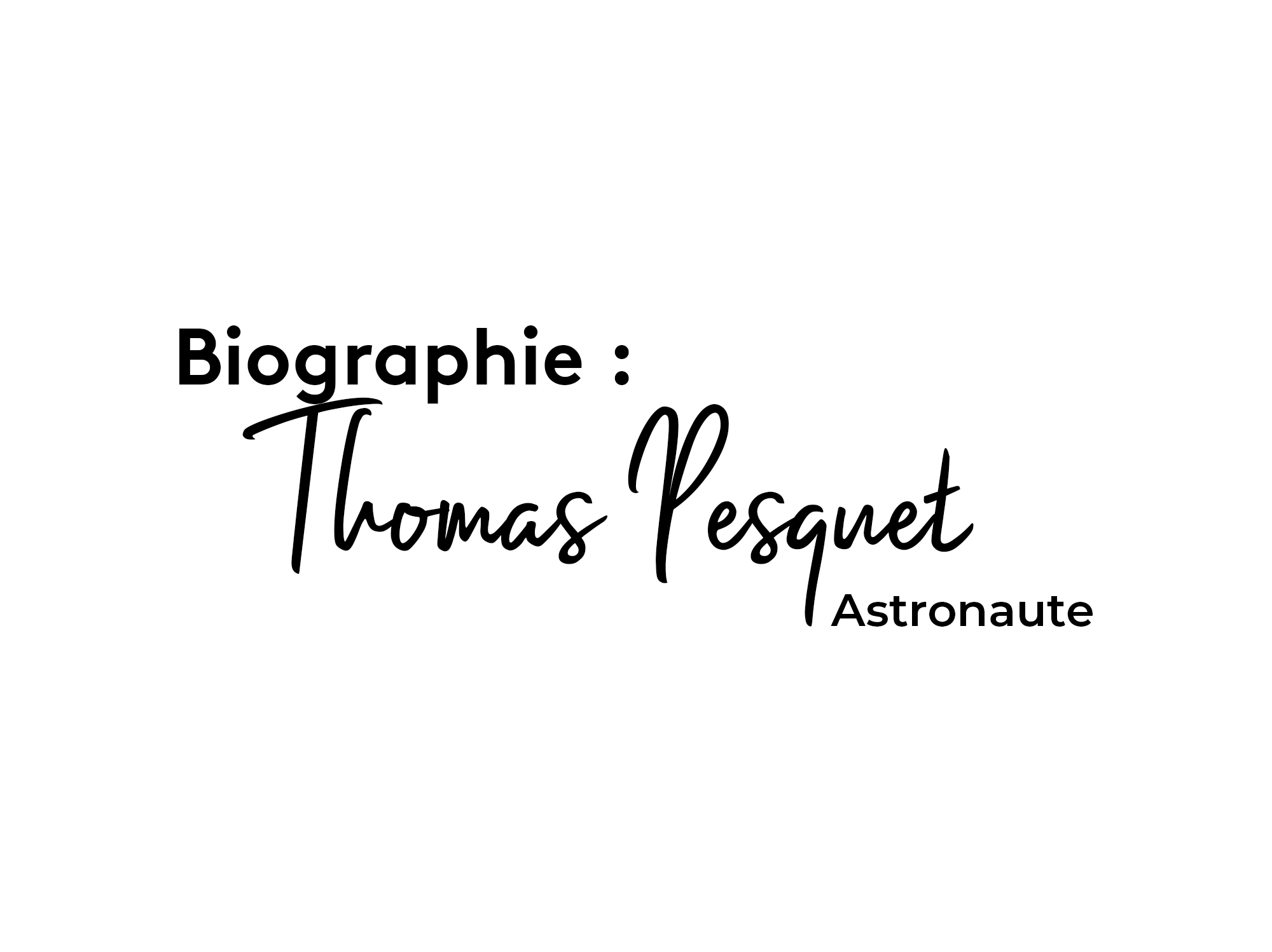 Biographie Thomas Pesquet Plare
