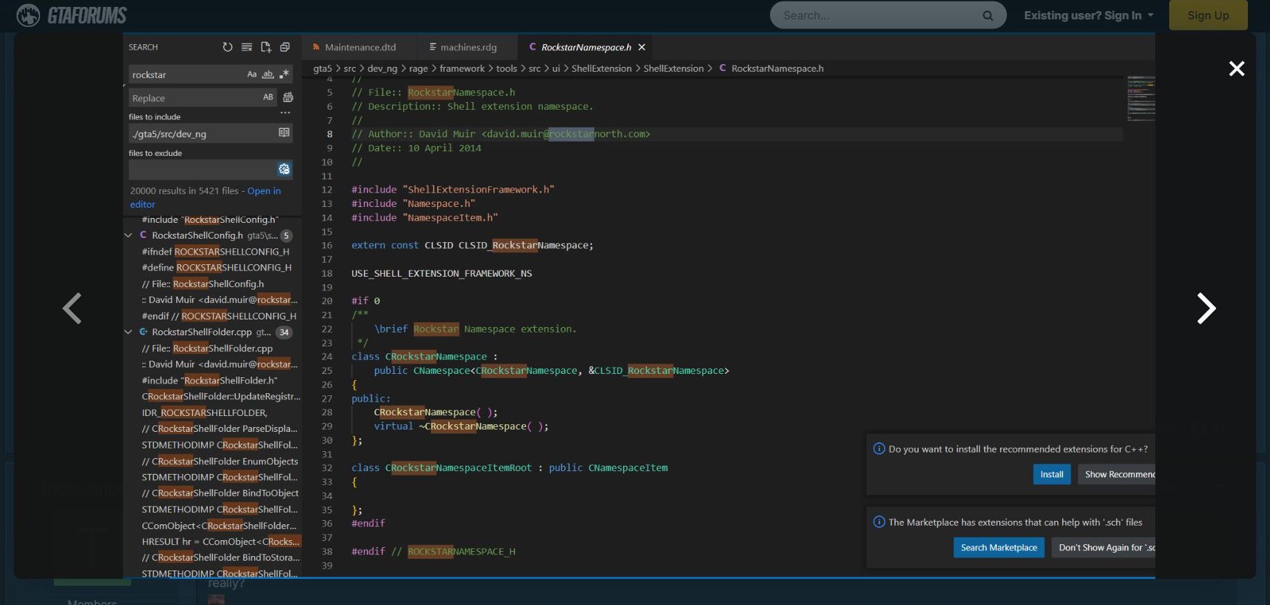 Code source GTA 5 Tous Droits Réservés Rockstar Games Hack Code source leak fuite GTA 6