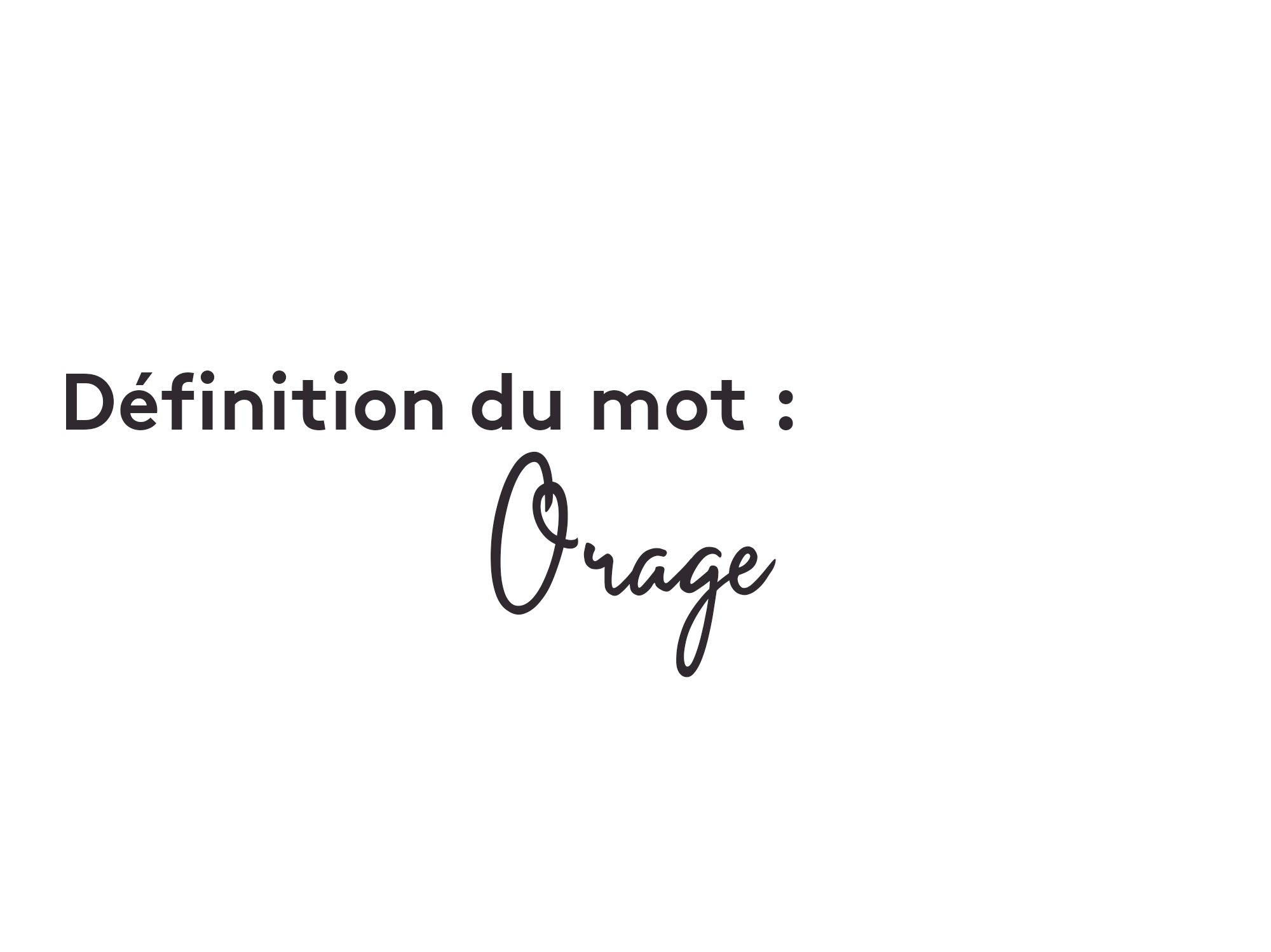 Définition orage Plare