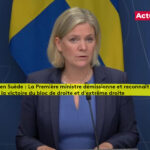 Elections Suède Première ministre démissionne victoire bloc droite extrême droite Plare