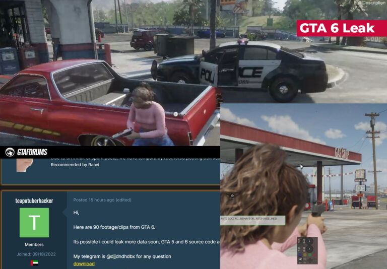 GTA 6 Leak fuite video gameplay GTA V6 Rockstar Grand Theft Auto