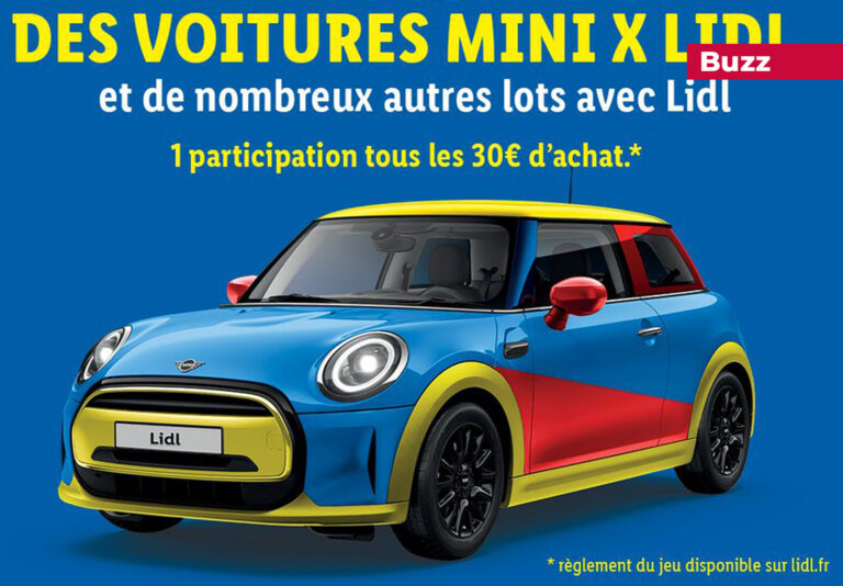 Lidl faire gagner Mini X Lidl buzz poisson avril SUV Plare