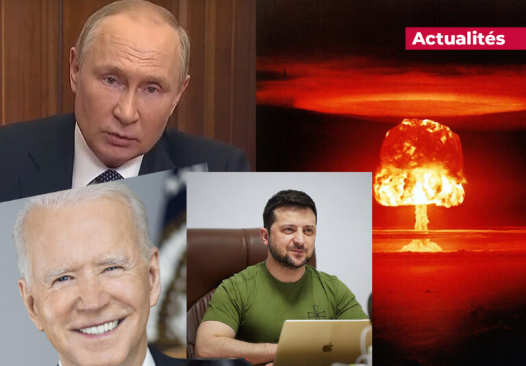 Menace Nuclaire Poutine Biden prend au serieux Zelensky y crois pas Plare