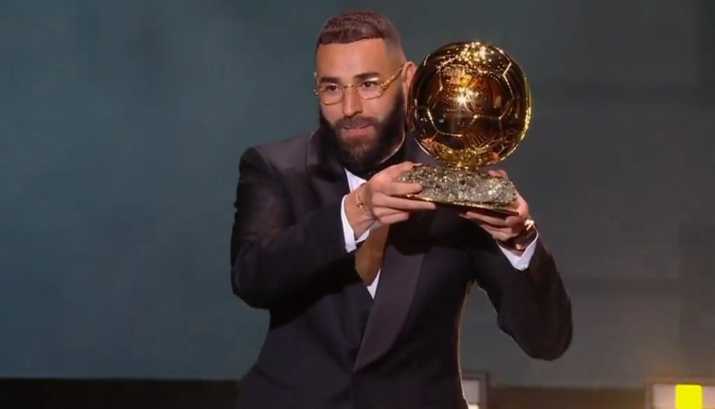 Karim Benzema Ballon d'Or France Football 2022 Plare