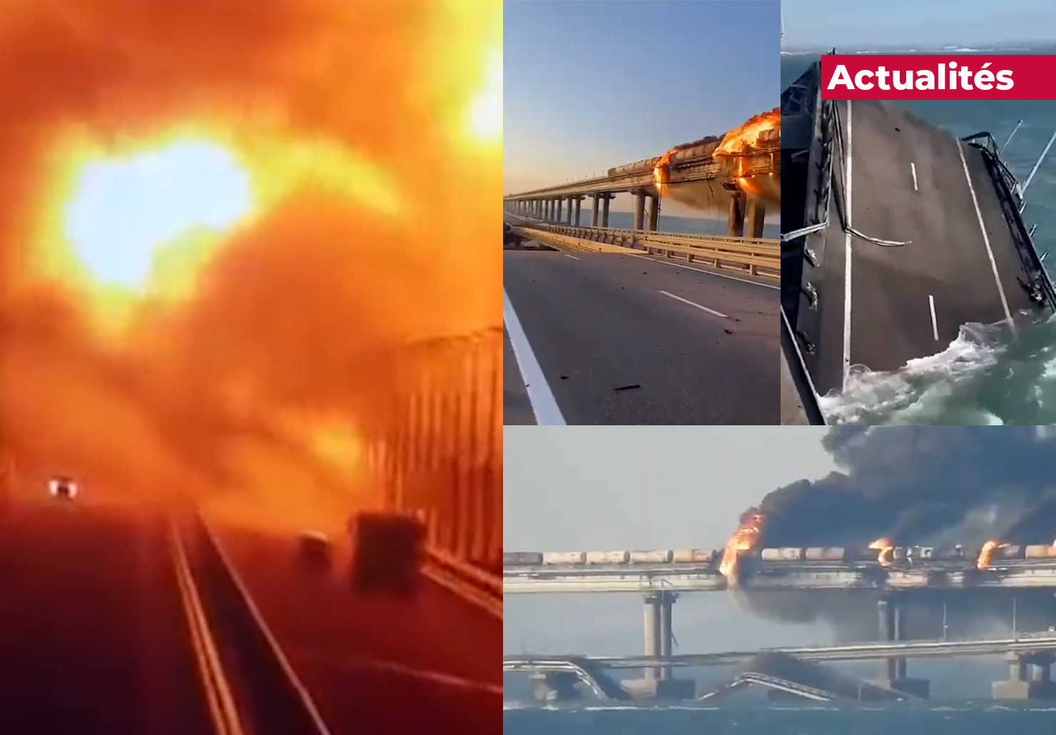 Pont Crimée explosion véhicule piégé guerre ukraine Poutine Annexion symbole Plare