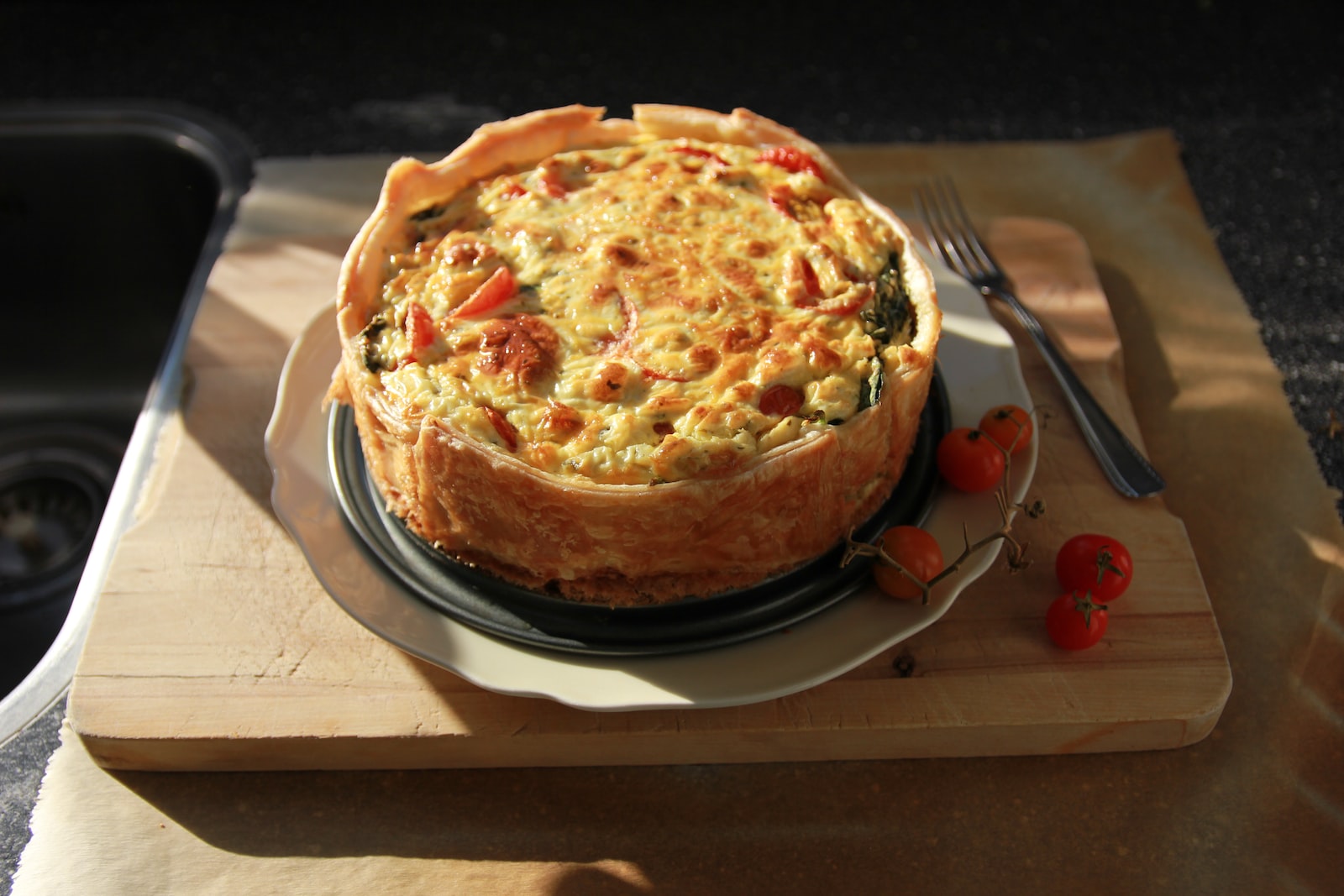 Recette Quiche aux trois fromages, pommes de terre et saumon Plare