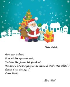 reponse pere noel - plare.