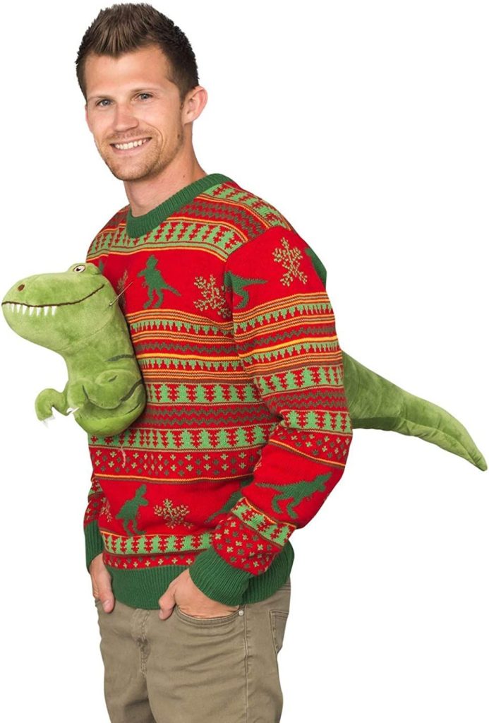 pull de Noël peluche T-Rexmeilleur pull de tous les temps