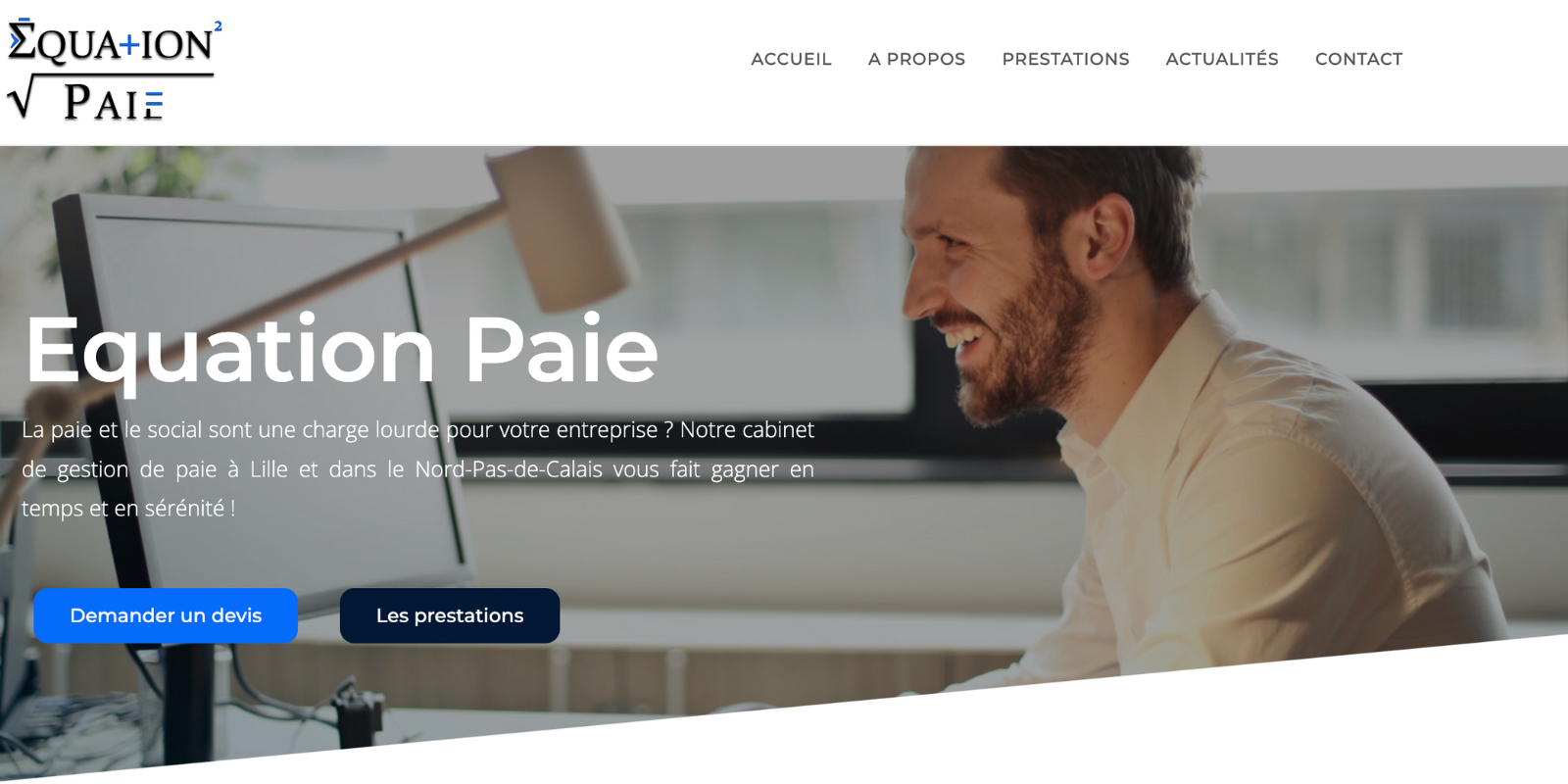 capture d'écran du site équation paie