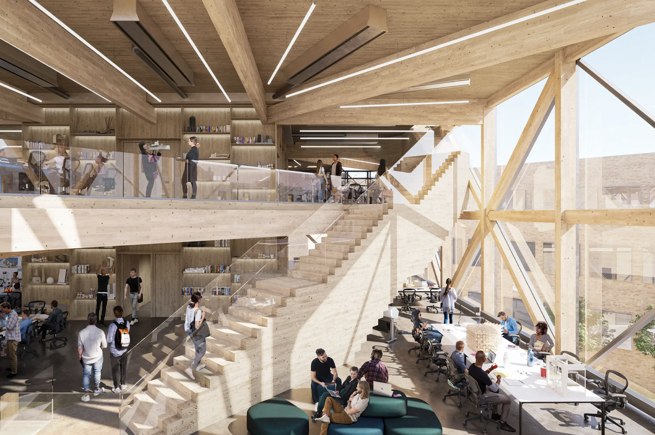 1714602765 724 BIG concoit une ecole en bois qui fusionne le bois - plare.