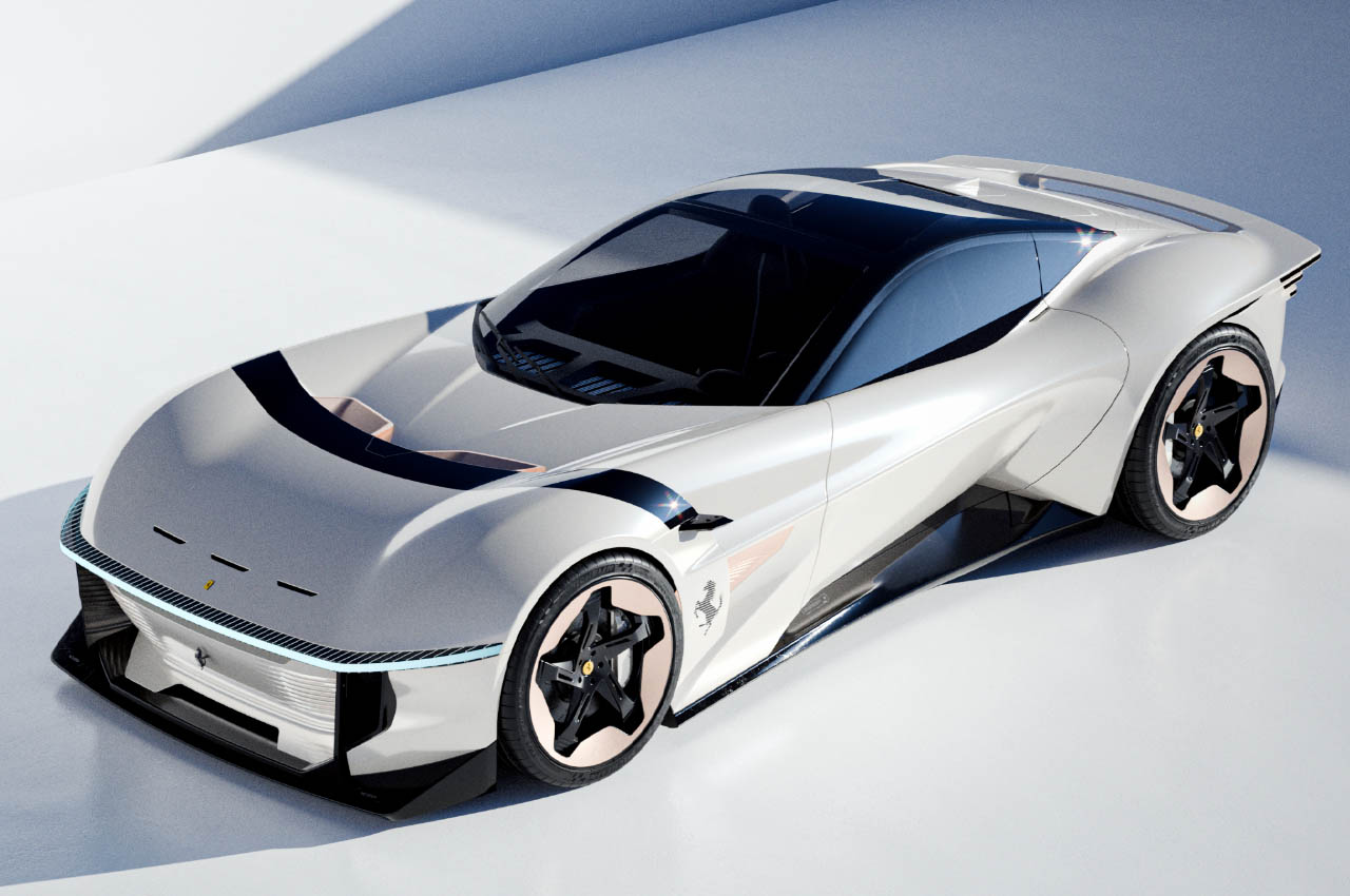 Le concept electrique Ferrari Alto ANGEL est un roadster fluide - plare.