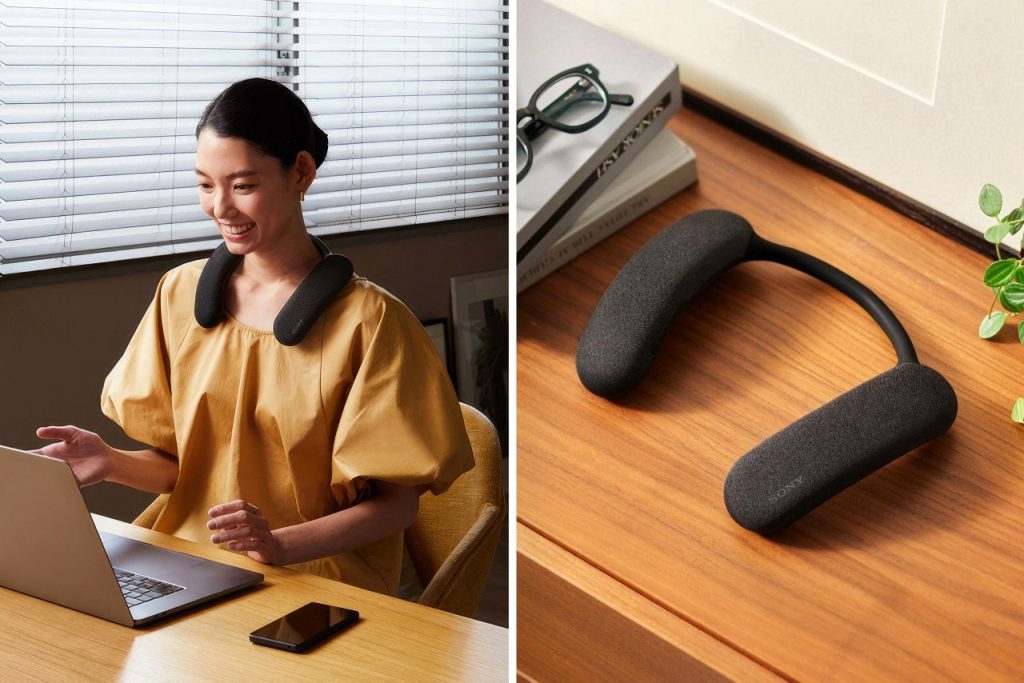 Les nouveaux haut-parleurs BRAVIA de Sony sont comme un système de home cinéma que l’on porterait autour du cou.