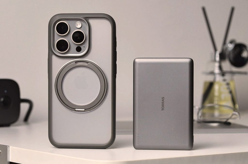 La banque d’alimentation MagSafe en forme de carte de crédit offre à votre iPhone une puissance de 5 000 mAh.