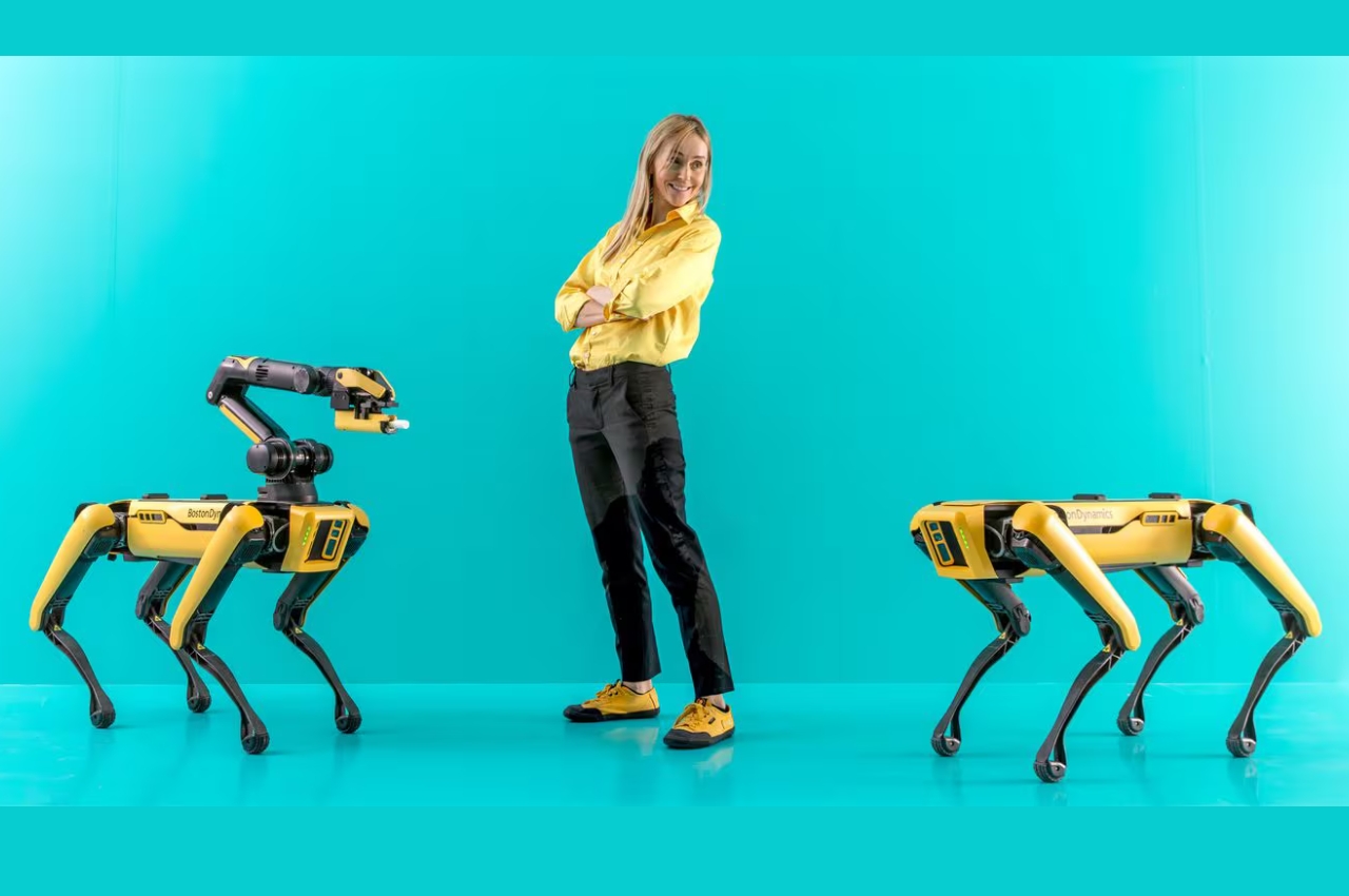 Un artiste de lIA va entrainer des chiens robots a - plare.