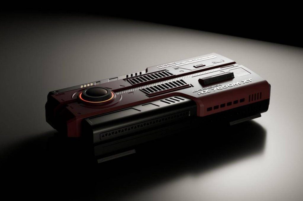 La station d’accueil graphique AYANEO AG01 est un vaisseau spatial de style rétro sur votre bureau.