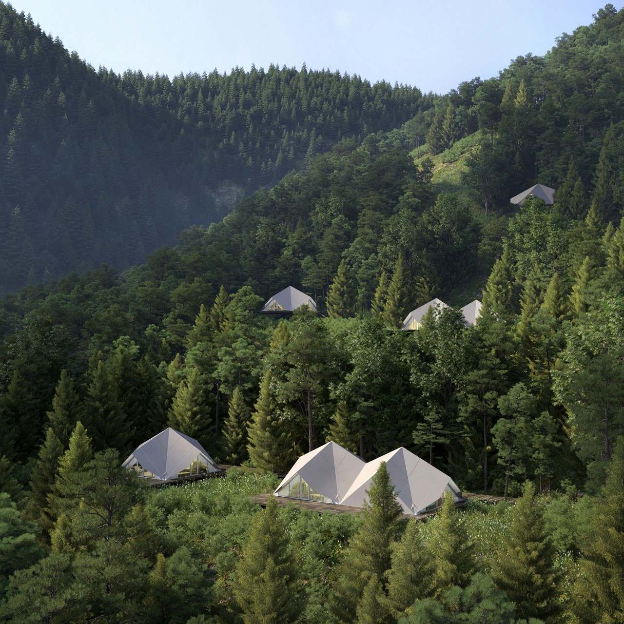 1718392857 234 Ces cabanes en origami ont ete concues pour etre construites - plare.