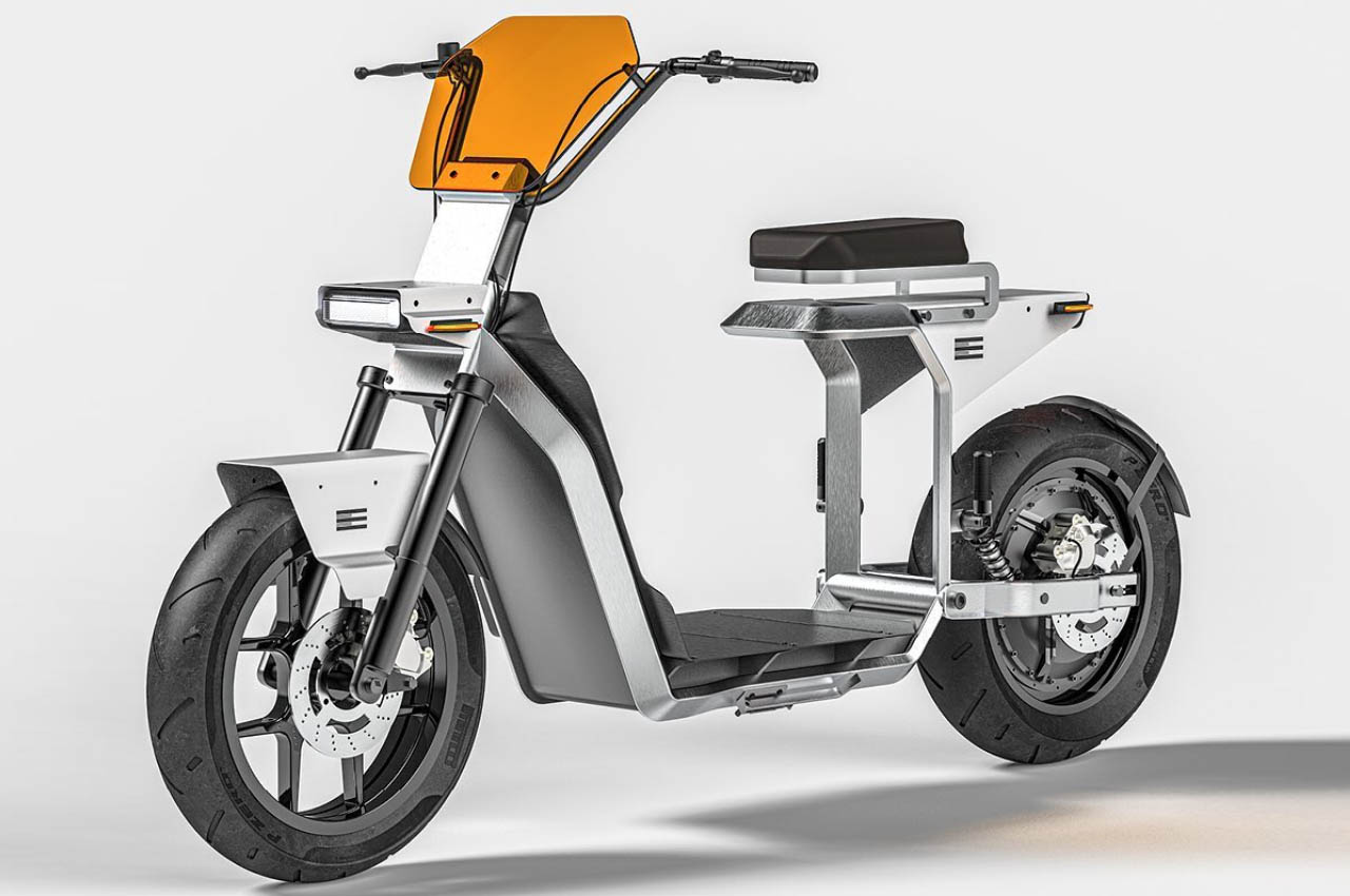 1718571033 194 Un cafe racer et un e scooter inspires de lere industrielle - plare.