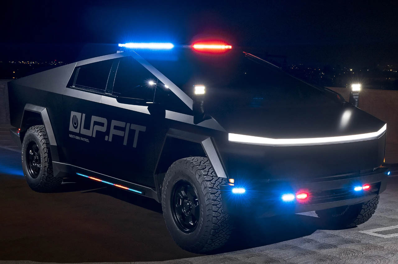 Le premier vehicule de patrouille Cybertruck au monde est le - plare.