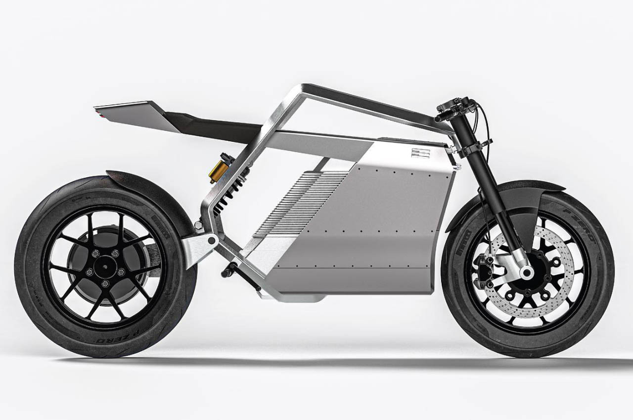 Un cafe racer et un e scooter inspires de lere industrielle - plare.