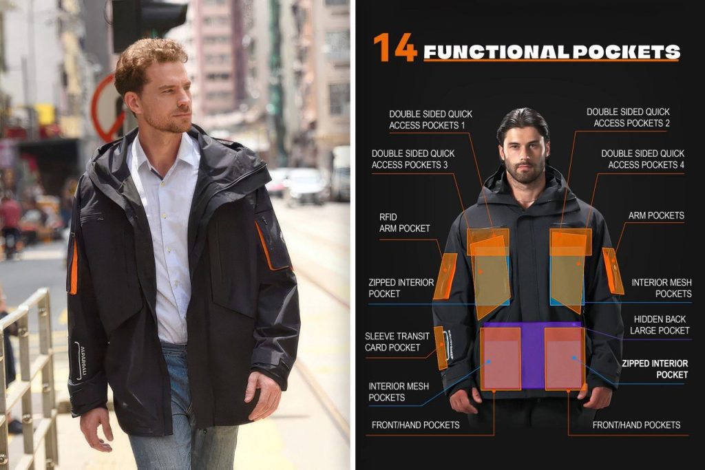 Oubliez le sac à dos : la veste tout-terrain d’Alpargali, dotée de 14 poches, vous protège.