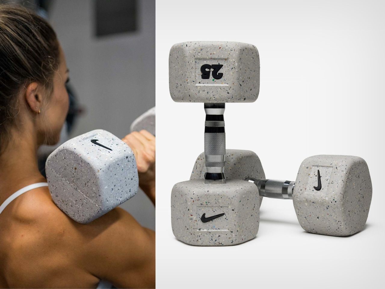 1729998590 180 Les halteres durables de Nike transforment les dechets de chaussures - plare.