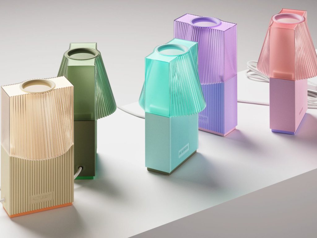 Des lampes imprimées en 3D à partir de plastique d’amidon de maïs qui dégagent un tendre arôme de caramel