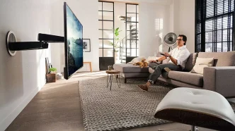 main support mural tv rotatif vogels motionmount next 7355 0909317 - plare.