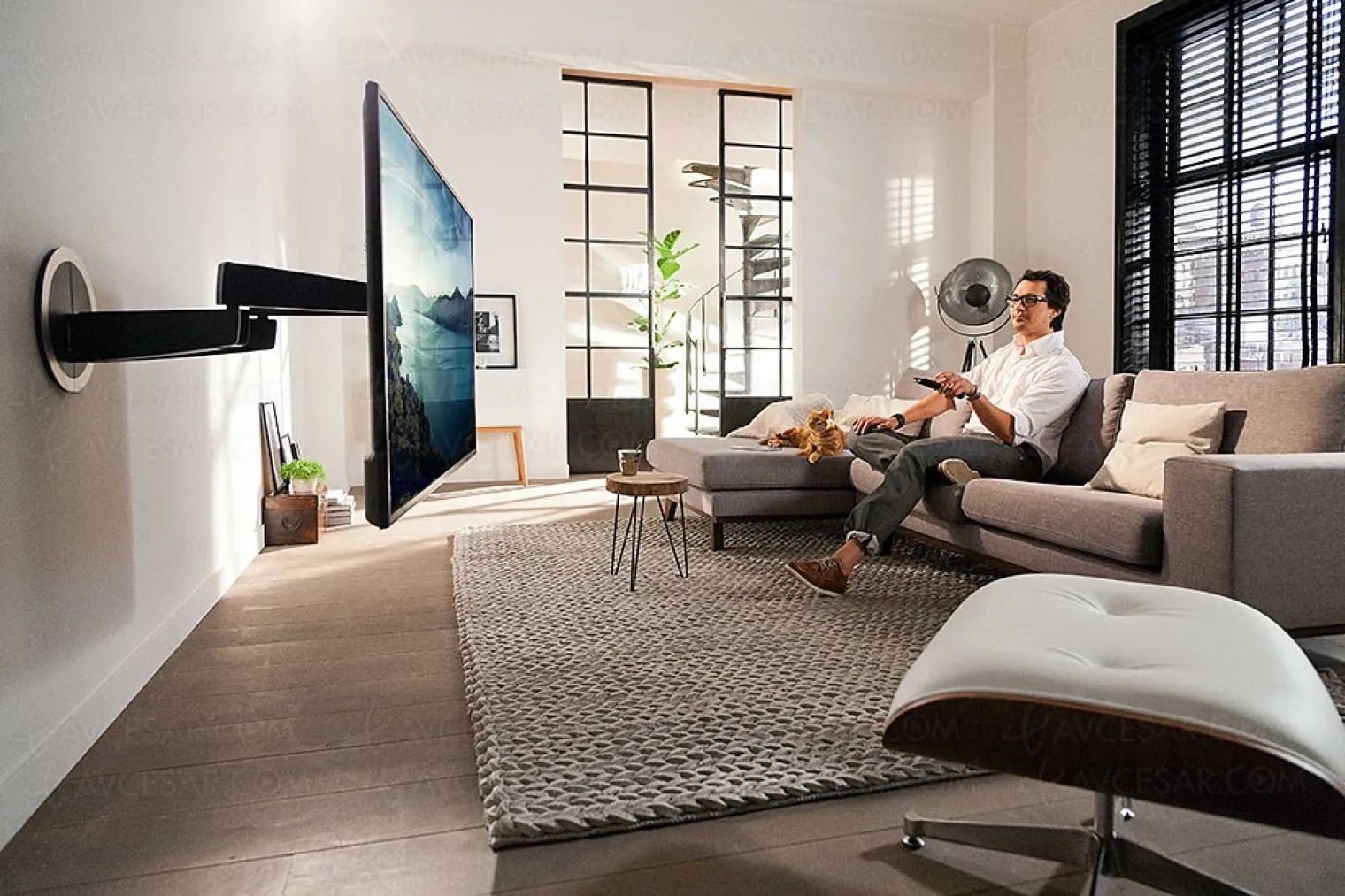 main support mural tv rotatif vogels motionmount next 7355 0909317 - plare.