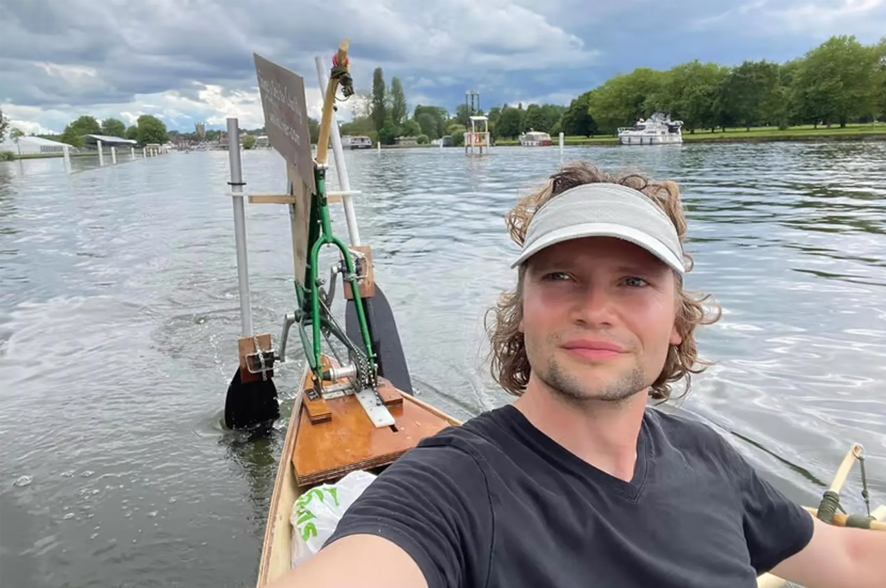 1730664975 970 Un homme traverse lEcosse a bord dun canoe amphibie construit - plare.
